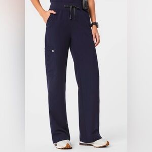 Figs Isabel Wide Leg Women’s Scrub Pants in Navy, size medium